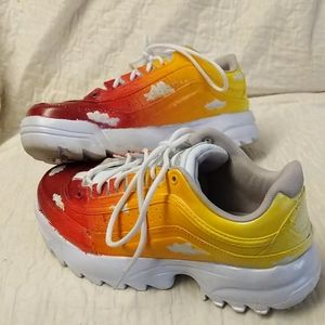 Hand Painted Sunset Sky Shoes